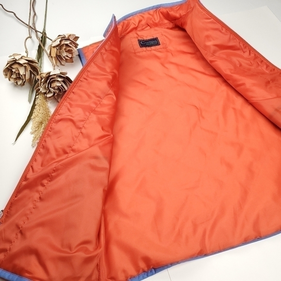 Charleston Threads Orange Blue Light Puffer Vest S - Picture 8 of 10